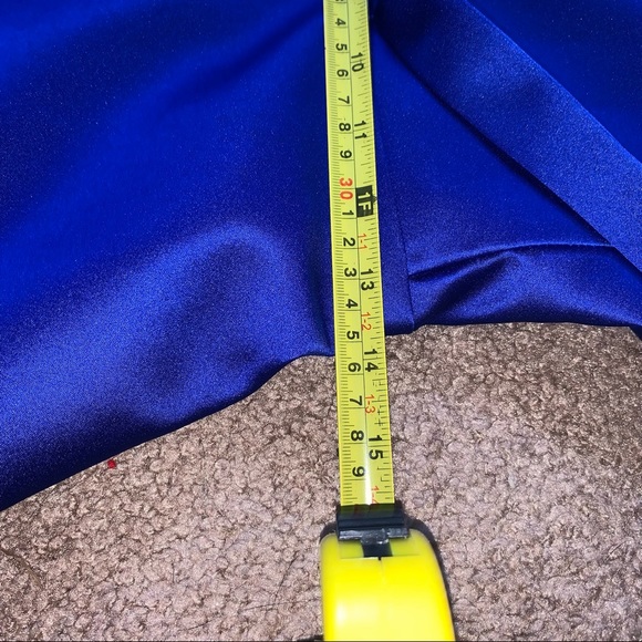 Lillie Rubin Royal Blue Strapless Dress With Belt Size 4 - Picture 12 of 16